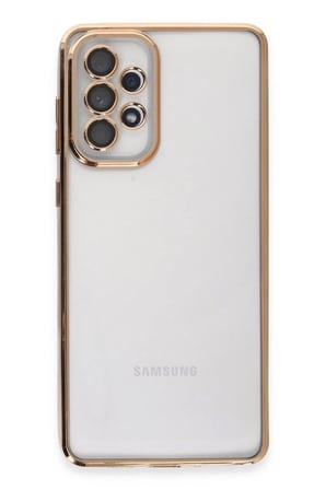 Samsung Galaxy A73 5G Kılıf Razer Lensli Silikon - Gold