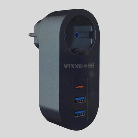 2 USB,1 TYPE-C Girişli 1'li Çocuk Korumalı,Isıya Karşı Dayanıklı 2500Watt Termal Akım Korumalı Priz