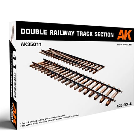 AK Interactive 35011 1/35 Ölçek 2 Adet 19 cm Tren Rayı Maketi