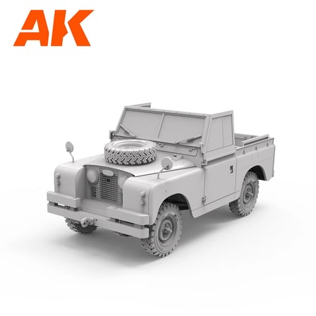 AK Interactive 35012, 1/35 Land Rover 88 Series IIA Rover B (Üstü Açık Jeep) Plastik maketi