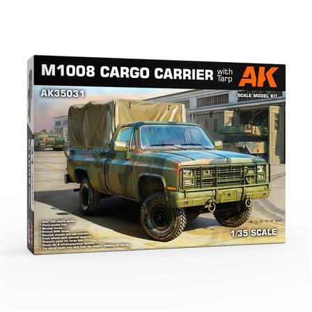 AK Interactive 35031, 1/35 GMC M1008 Brandalı Kargo Kamyonu Plastik maketi