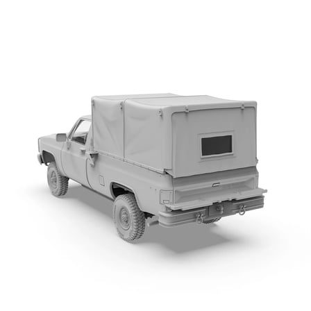 AK Interactive 35031, 1/35 GMC M1008 Brandalı Kargo Kamyonu Plastik maketi