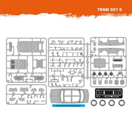 AK Interactive 35032, 1/35 Trabi 601 S Otomobil Plastik maketi