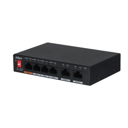 PFS3006-4ET-60 4 Port 10/100 + 2 Port 10/100 Uplınk 250 Metre 60W Poe Metal Kasa Swıtch