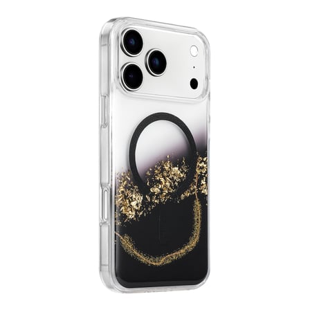 Onegif Apple İphone 17 Pro Lotus Simli Magsafe Kapak - Siyah