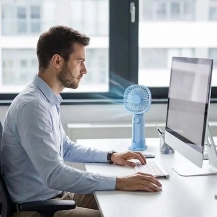 3 Kademeli Telefon Tutuculu Standlı Mini Fan – Tuşu Ayı Figürlü Masaüstü ve EldeKullanılabilen Taşınabilir Fan EKL30