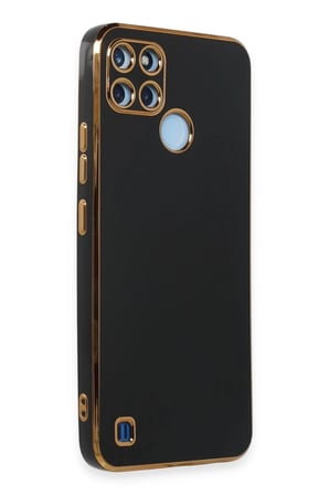 Realme C25Y Kılıf Volet Silikon - Siyah
