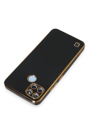 Realme C25Y Kılıf Volet Silikon - Siyah