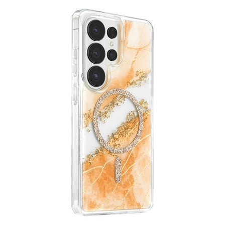 Onegif Samsung Galaxy S26 Ultra Lotus Simli Magsafe Kapak - Turuncu