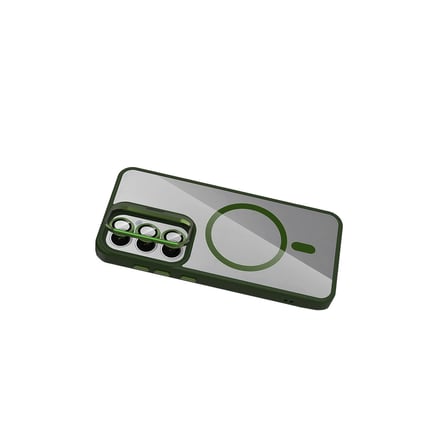 Joko Samsung Galaxy S24 Fe Remim Lensli Magsafe Standlı Kapak - Koyu Yeşil