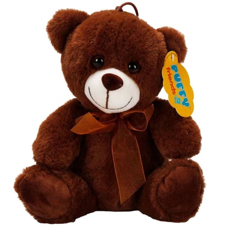 0998 SUN-JHN-PFF-SK PELUŞ AYI OTURAN KURDELELİ 21CM  -Stokta Olan Renk Gönderilir