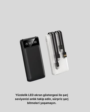 Taşınabilir 20.000 mAh Hızlı Şarj Powerbank 4 Çıkışlı