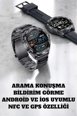 Akıllı Saat Arama Cevaplayan Titreşim Özelliğiyle Bildirim Görebilen