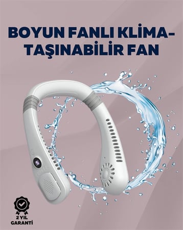 Kişisel Klima Fanı | 360° Dairesel Hava Akışı, Bladeless Tasarım, 5 Rüzgar Hızı, Taşınabilir ve Sess