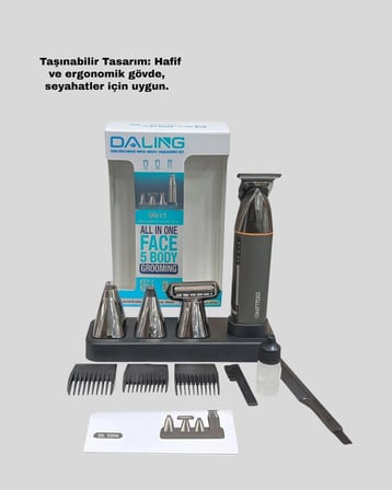 9’u 1 Arada Şarjlı Erkek Bakım Cihazı Saç Sakal Bıyık Ense Trimmer