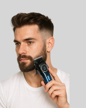 Profesyonel Saç Kesme Makinesi – 2000 mAh Şarjlı, LCD Ekranlı
