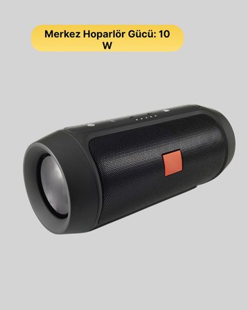 Kablosuz Hoparlör 12 Saat Çalma Süresi USB AUX TF Kart Destekli