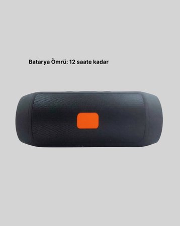 Kablosuz Hoparlör 12 Saat Çalma Süresi USB AUX TF Kart Destekli
