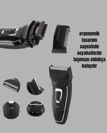 Şarj Göstergeli Yıkanabilir Erkek Tıraş Makinesi