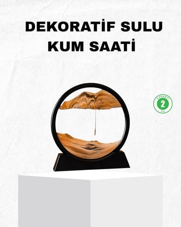 Dekoratif Kum Saati – Şık Masa Üstü Aksesuar, Dayanıklı Malzeme, Modern ve Klasik Tasarım