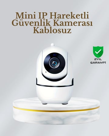 360° Dönen Akıllı WiFi Kamera – Uzaktan Kontrol ve İki Yönlü Ses Özellikli