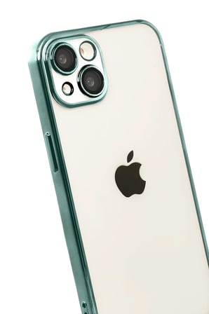 Apple iPhone 15 Razer Lensli Silikon - Yeşil