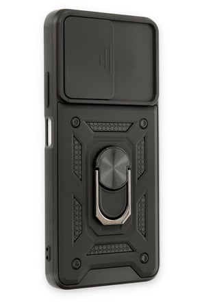Xiaomi Redmi Note 11T Kılıf Pars Lens Yüzüklü Silikon - Siyah