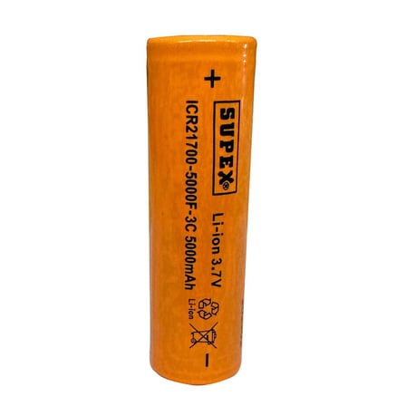Icr21700-5000F-3C Lityum Ion 3.7V 5000Mah 3C Deşarj Akımı Düz Kafa Pil