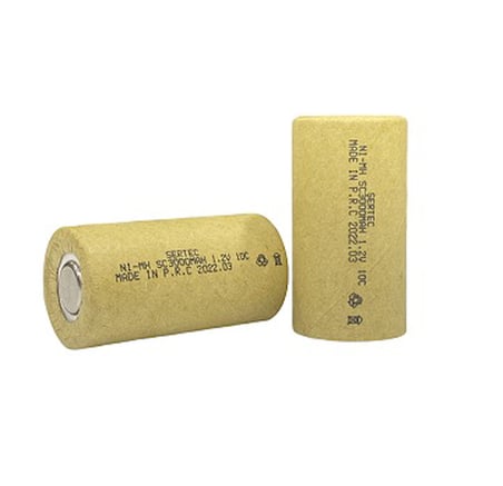1.2V Ni-Mh Sc 3000 Mah. Kağıtlı Şarjlı Pil 10C (Başsız/Flat Head)
