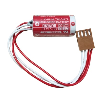 Er17/33 3.6V 2/3A 4 Pin Size Lithium Pil - Kahverengi Soket