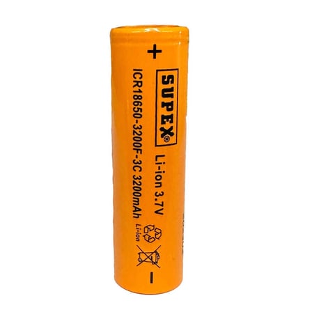 Icr18650-3200F-3C Lityum Ion 3.7V 3200Mah 3C Deşarj Akımı Düz Kafa Pil