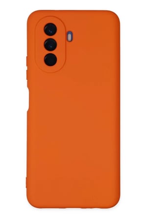 Huawei Nova Y70 Kılıf Nano içi Kadife Silikon - Turuncu
