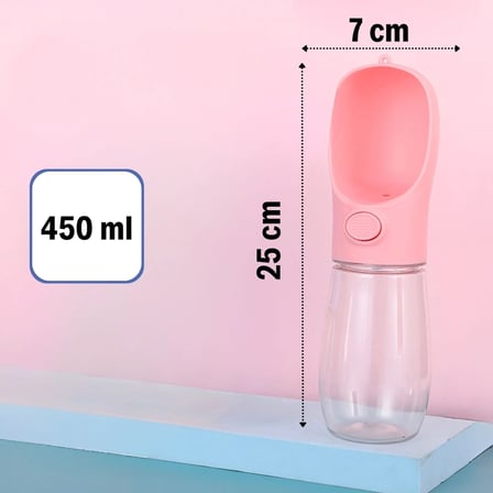 450 ml Taşınabilir Butonlu Evcil Hayvan Suluğu