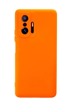 Xiaomi Mi 11T Pro Kılıf Nano içi Kadife Silikon - Turuncu