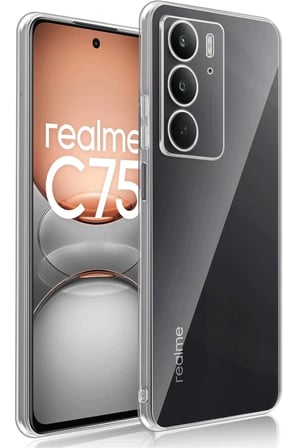 Realme C75 Kılıf Lüx Şeffaf Silikon