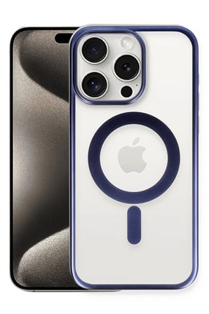 Apple iPhone 15 Pro Kılıf Erozi Magsafe Kapak - Lacivert