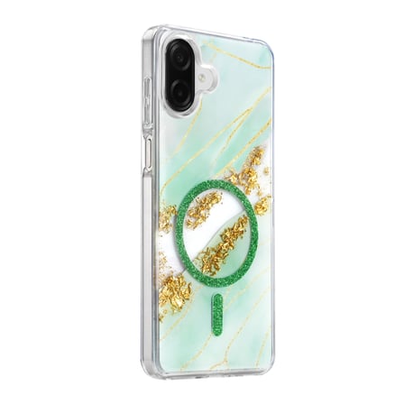 Onegif Samsung Galaxy A07 4g Lotus Simli Magsafe Kapak - Yeşil