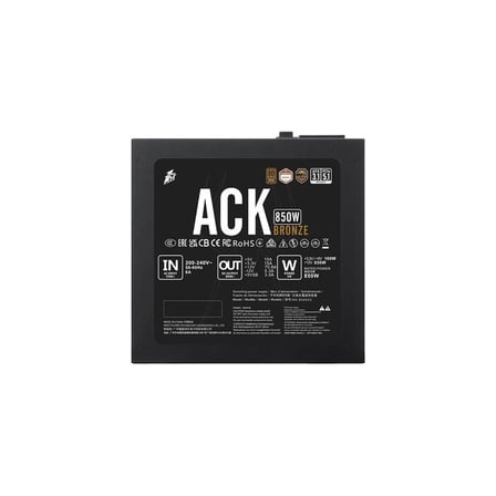1ST PLAYER ACK 850W 80+ BRONZE AKTİF PFC 14CM FAN 5 YIL GARANTİLİ SİYAH GÜÇ KAYNAĞI
