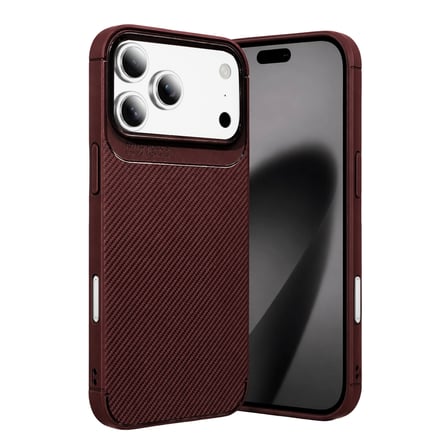 Apple İphone 18 Pro Max Auto Focus Karbon Kapak - Bordo