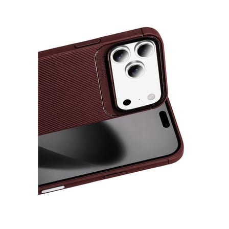 Apple İphone 18 Pro Max Auto Focus Karbon Kapak - Bordo