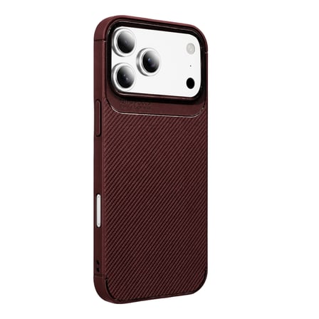 Apple İphone 18 Pro Max Auto Focus Karbon Kapak - Bordo