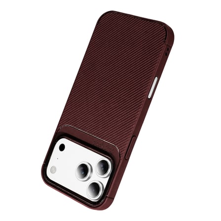 Apple İphone 18 Pro Max Auto Focus Karbon Kapak - Bordo