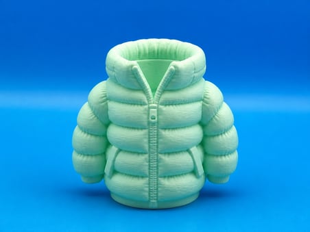 3D Baskı Şişme Mont Kalemlik - Masaüstü Organizer-Mint