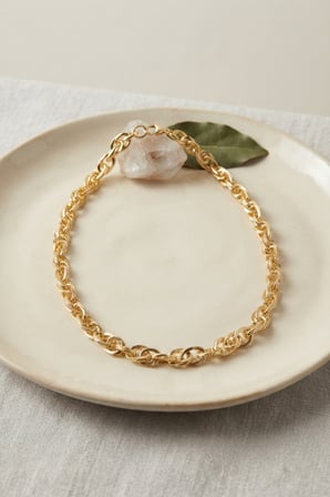 CM Kalın Burgu Model Gold Renk 50 cm Kadın Kolye