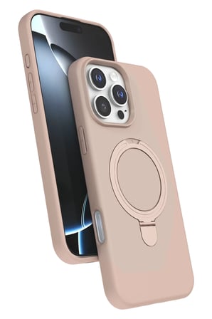 Apple iPhone 16 Pro Regal Magsafe Standlı Kapak - Çöl Titanyum