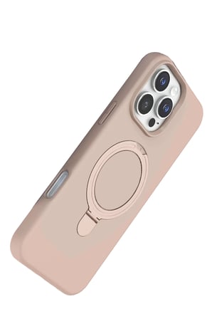 Apple iPhone 16 Pro Regal Magsafe Standlı Kapak - Çöl Titanyum