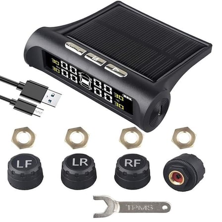 PM-26964 Solar DC 5V Araç Lastik Basınç Ölçme - İzleme Sistemi