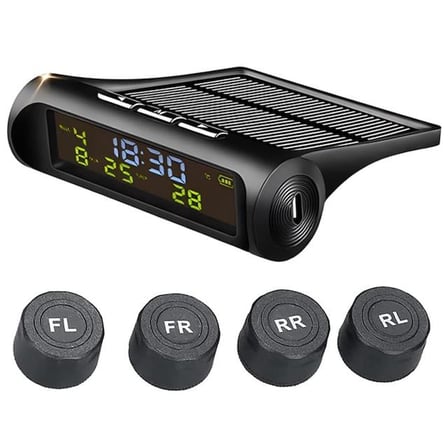 PM-26964 Solar DC 5V Araç Lastik Basınç Ölçme - İzleme Sistemi