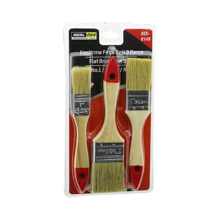 Ahşap Saplı Boya Fırça Seti 25/38/51 mm