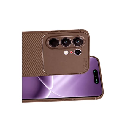 Tecno Camon 50 Pro 5g Auto Focus Karbon Kapak - Kahverengi